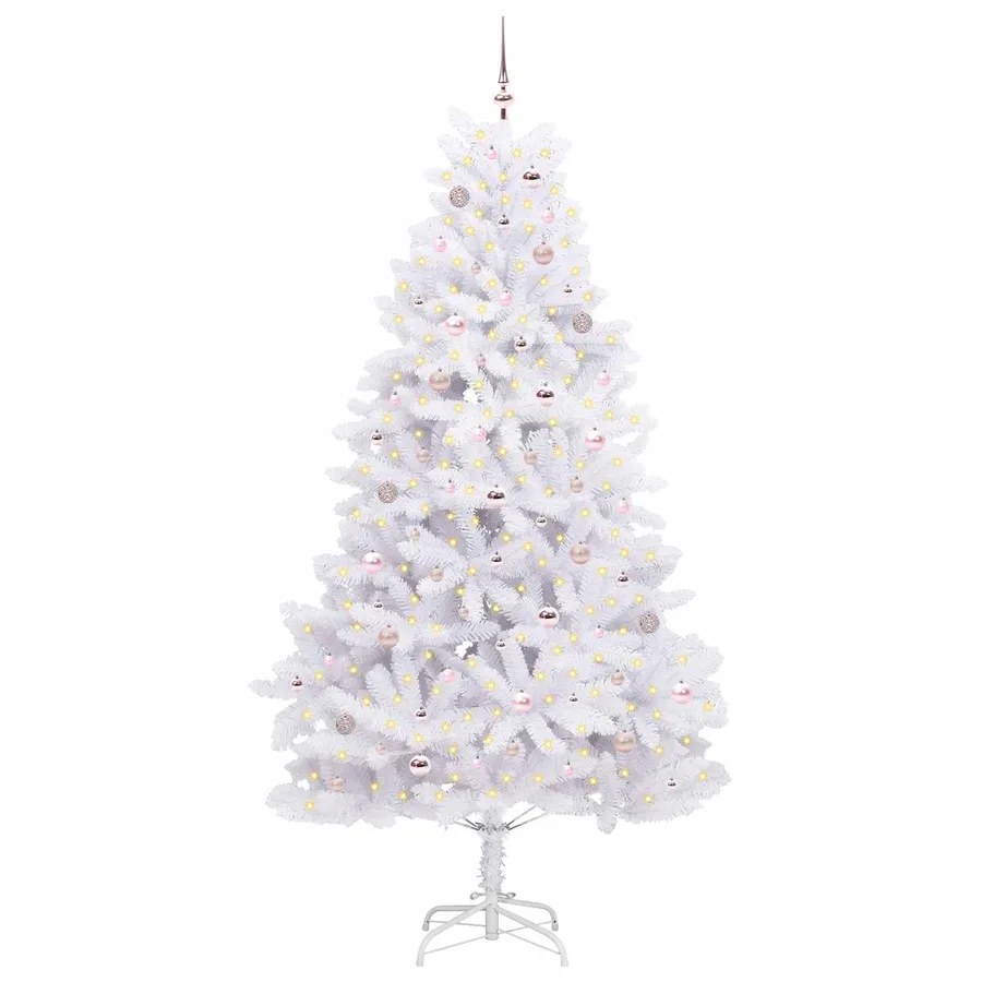 Sapin de Noël Artificiel à Branches Articulées Blanc 240 cm - 3