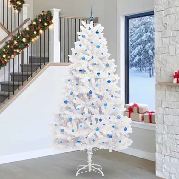 Sapin de Noël Artificiel à Branches Articulées Blanc 270 cm