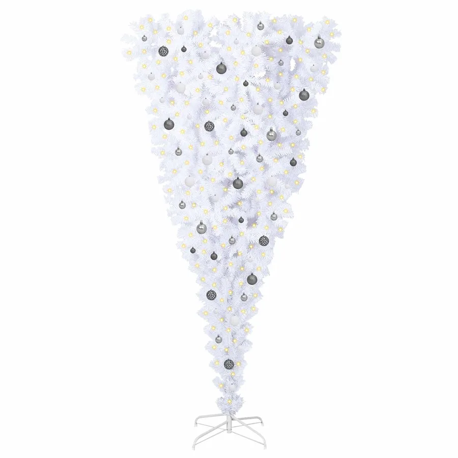 Sapin de Noël artificiel avec 300 LED Blanc 240 cm PVC et Acier - 3