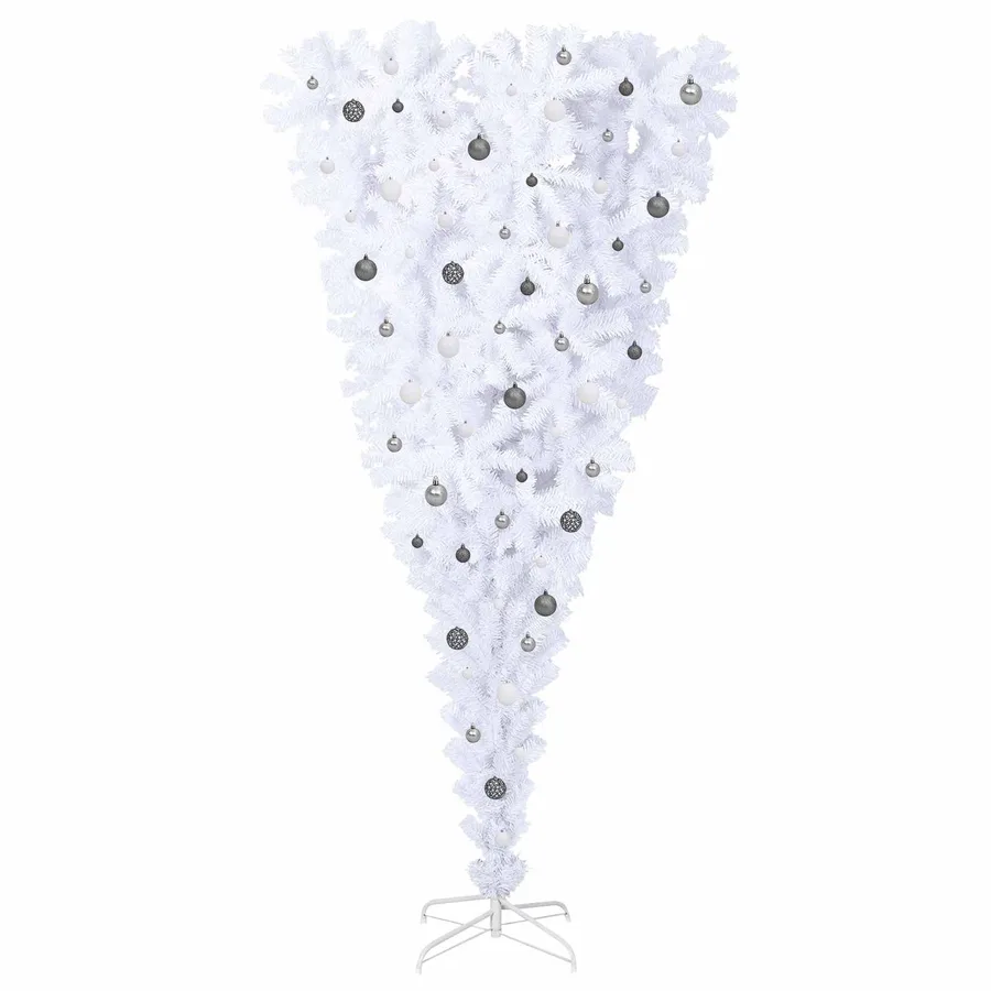 Sapin de Noël artificiel avec 300 LED Blanc 240 cm PVC et Acier - 4