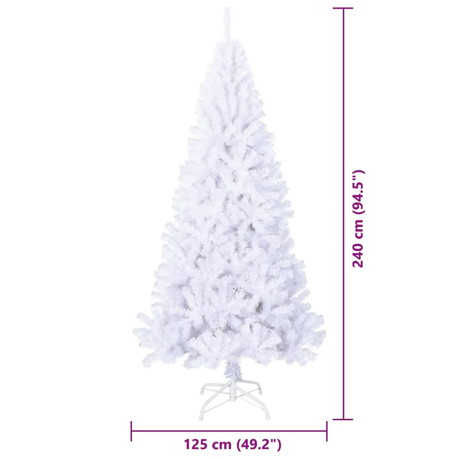 Sapin de Noël artificiel avec 300 LED Blanc 240 cm PVC et Acier - 14