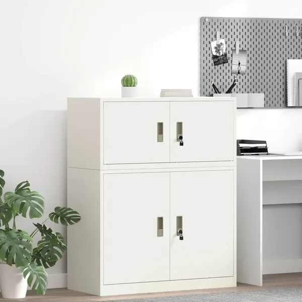 Armoire de rangement Blanc 90 x 40 x 40 cm Acier