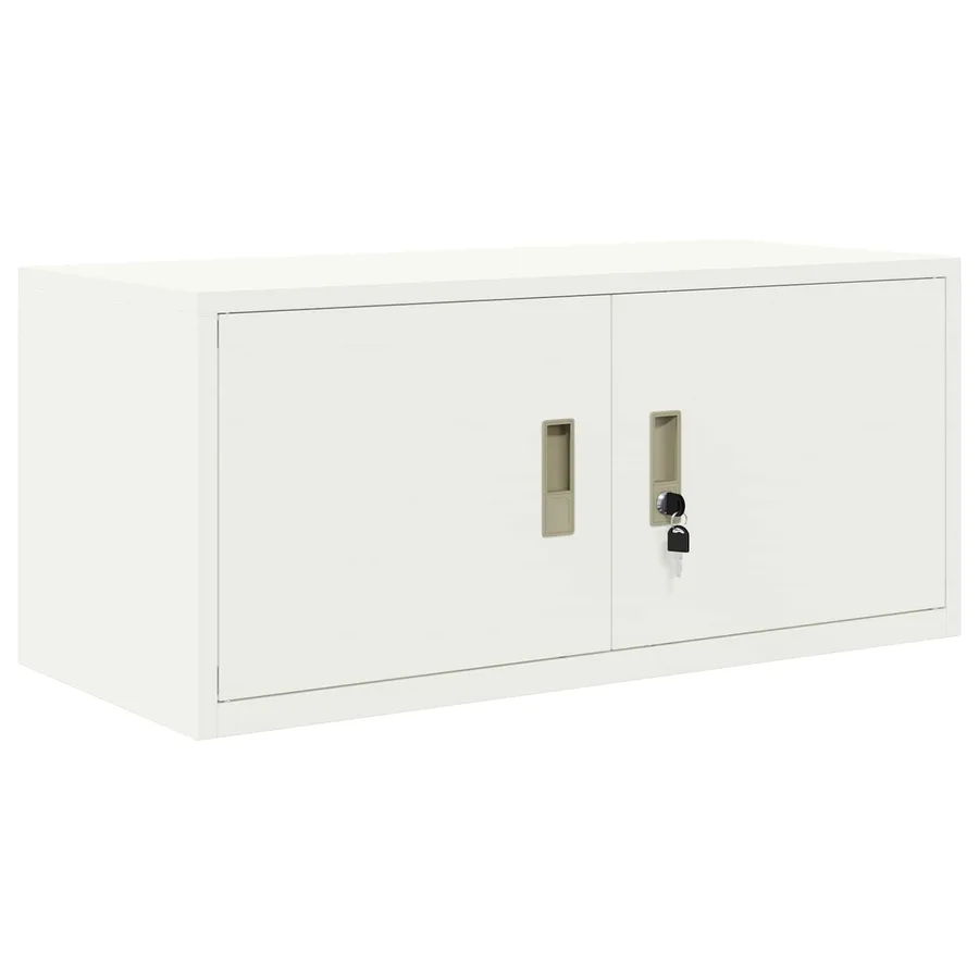 Armoire de rangement Blanc 90 x 40 x 40 cm Acier - 2
