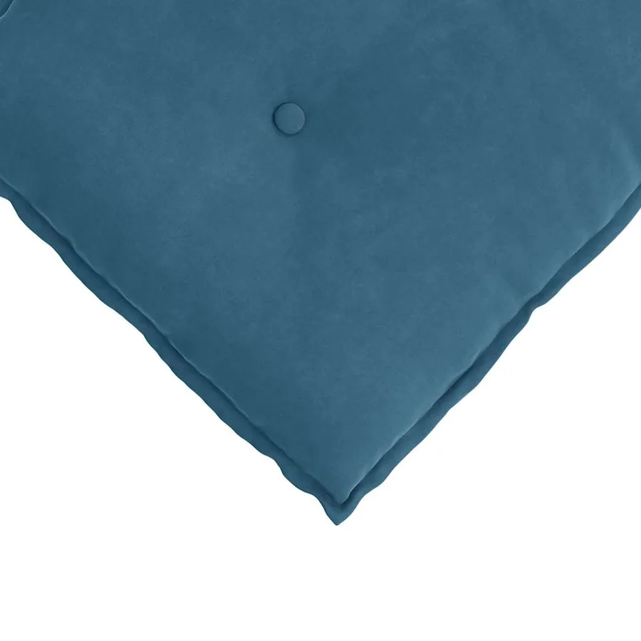 Coussin de Dos Bleu 50 x 45 cm Tissu en velours côtelé - 7