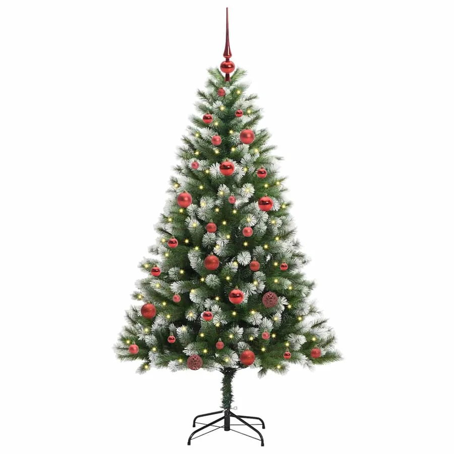 Sapin de Noël artificiel à charnière avec neige en flocons - 3