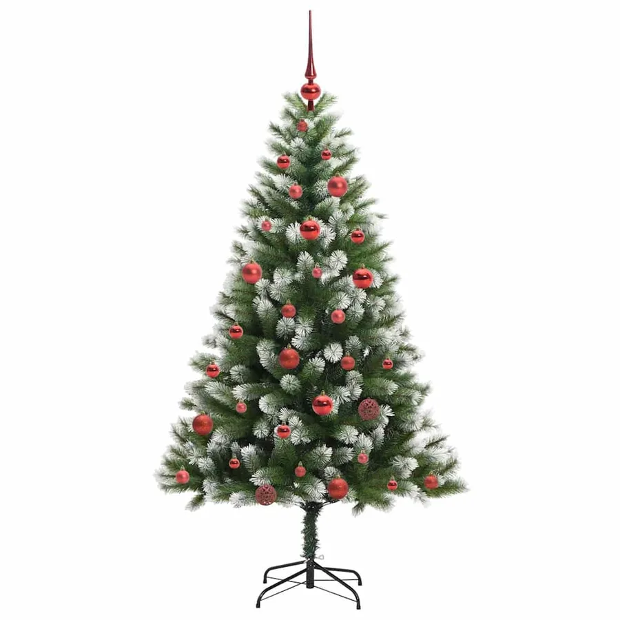 Sapin de Noël artificiel à charnière avec neige en flocons - 4
