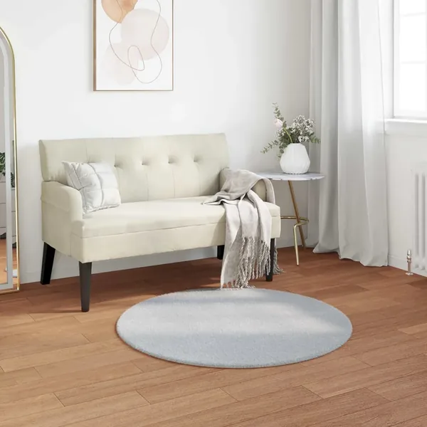 Tapis antidérapant en fausse de lapin OLITE Gris Ø 120 cm