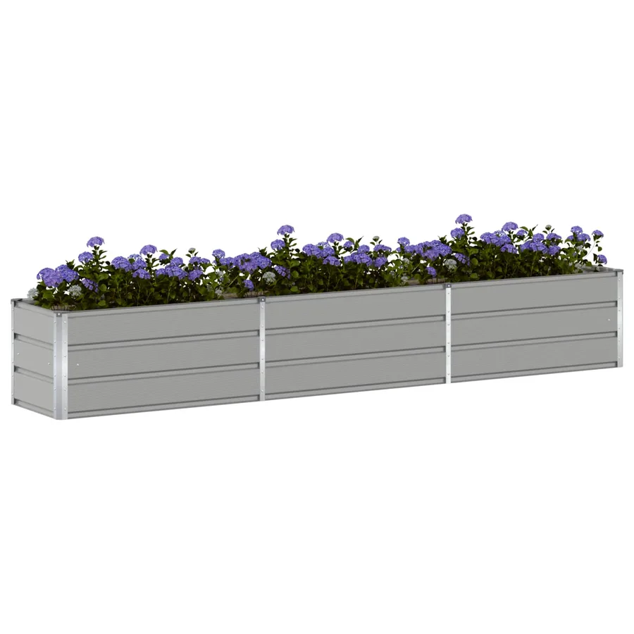 Jardinière Gris clair 290 x 50 x 45 cm Acier galvanisé - 3