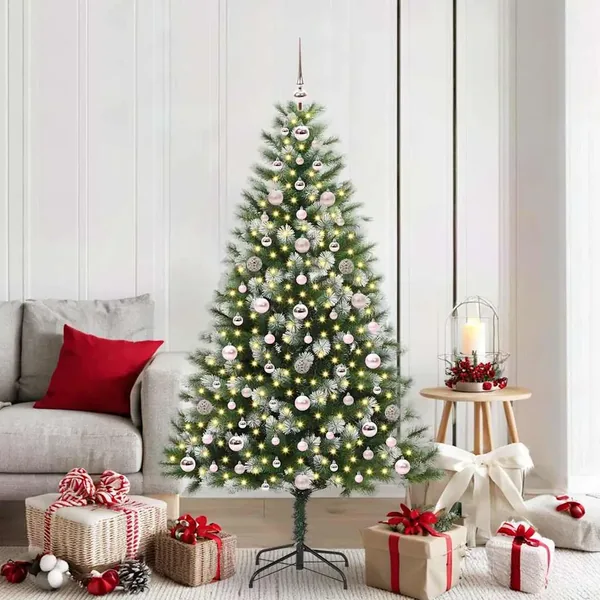 Sapin de Noël artificiel à charnière avec neige en flocons