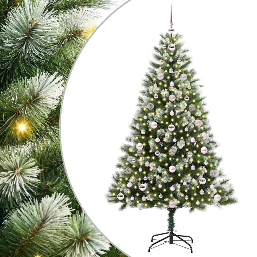 Sapin de Noël artificiel à charnière avec neige en flocons - 2