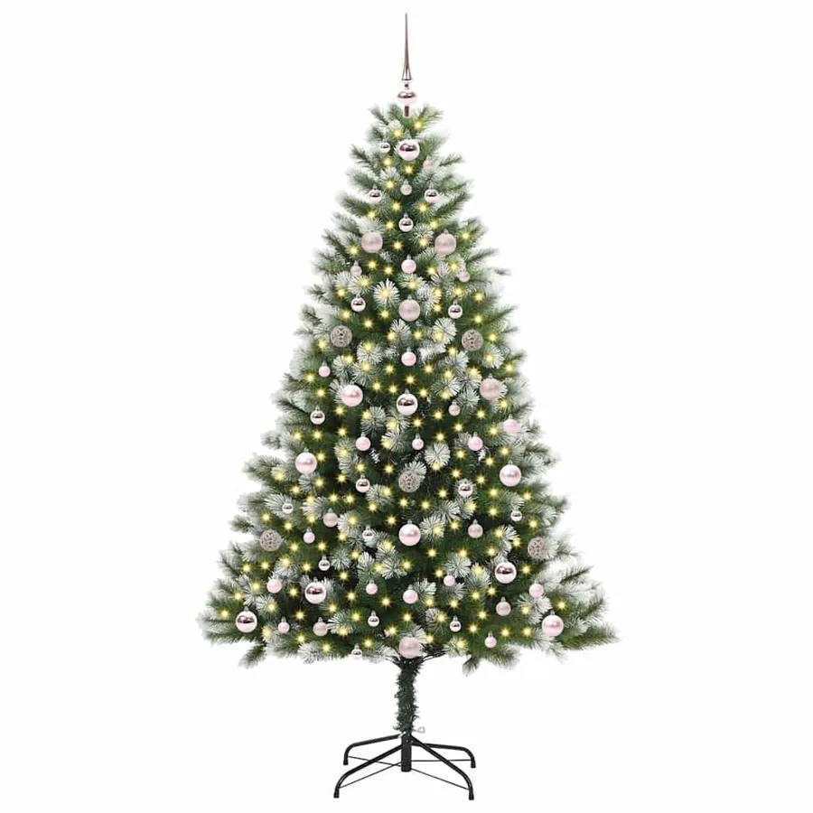 Sapin de Noël artificiel à charnière avec neige en flocons - 3