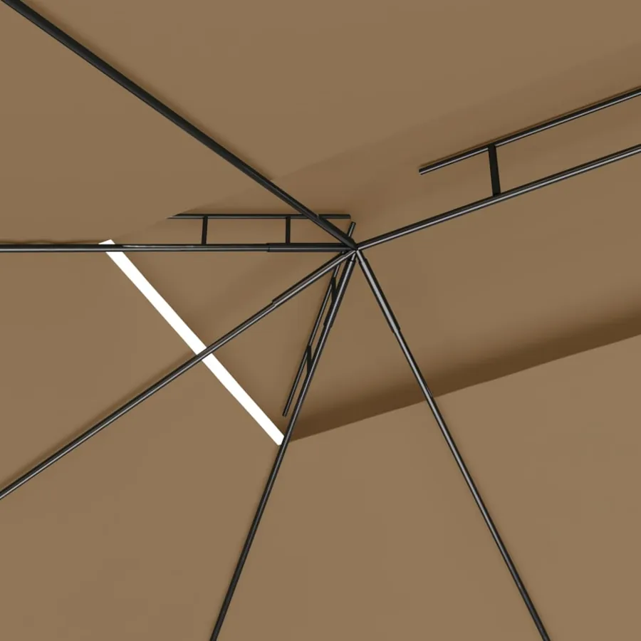 Belvédère 4x3x2,7 m Taupe 160 g/m² - 5