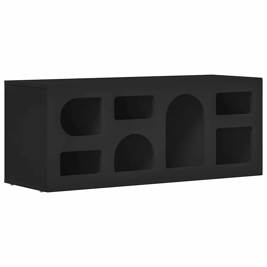Meuble TV ELST 100 x 35 x 40 cm Noir Bois d'ingénierie - 2