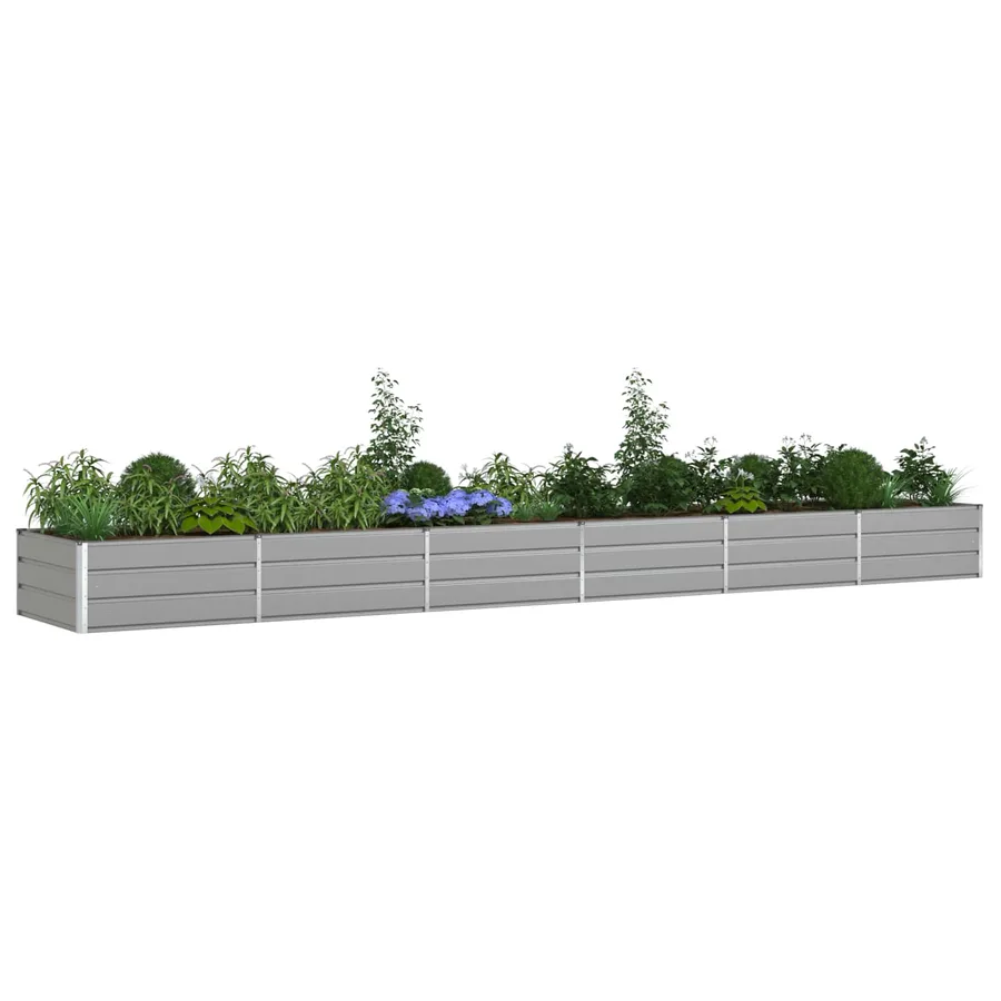 Jardinière Gris clair 580 x 100 x 45 cm Acier galvanisé - 3