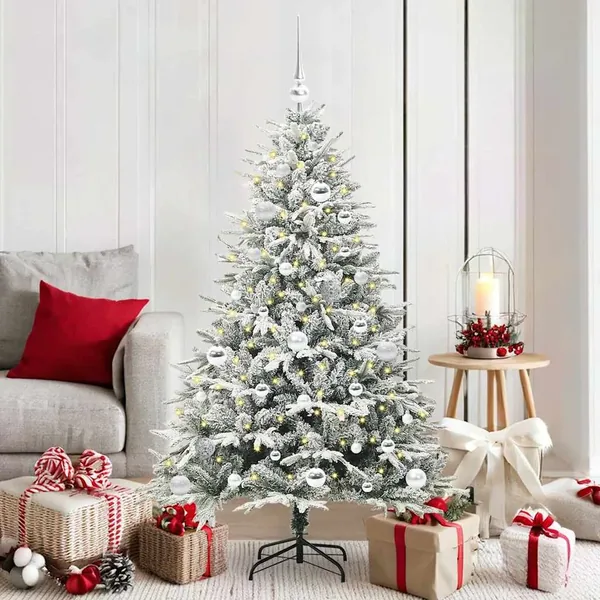 Arbre de Noël artificiel pré-éclairé avec ensemble de boules