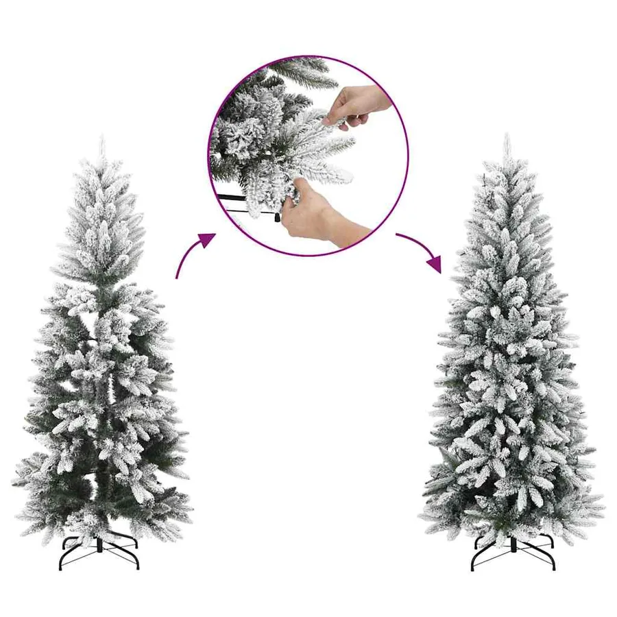 Arbre de Noël artificiel pré-éclairé avec ensemble de boules - 14