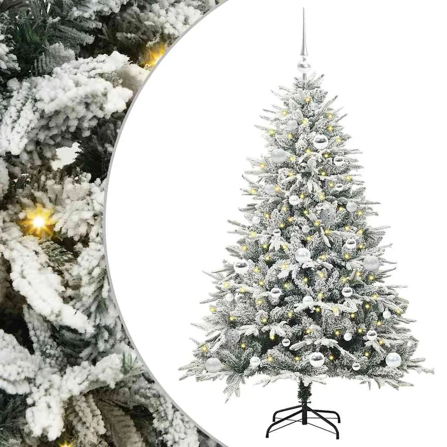 Arbre de Noël artificiel pré-éclairé avec ensemble de boules - 2