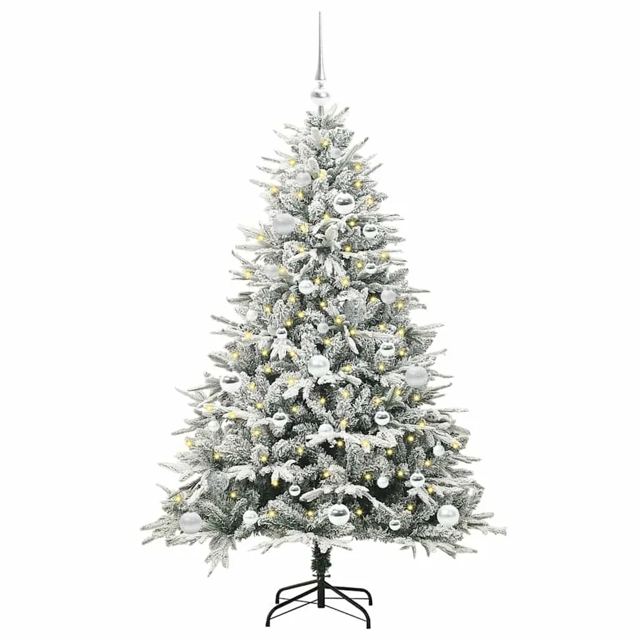 Arbre de Noël artificiel pré-éclairé avec ensemble de boules - 3