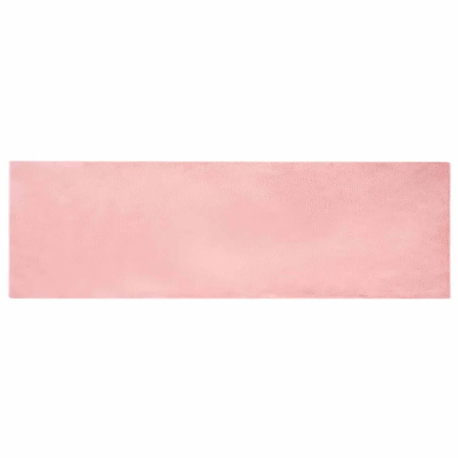 Tapis antidérapant en fausse de lapin OLITE Rose 80 x 250 cm - 2