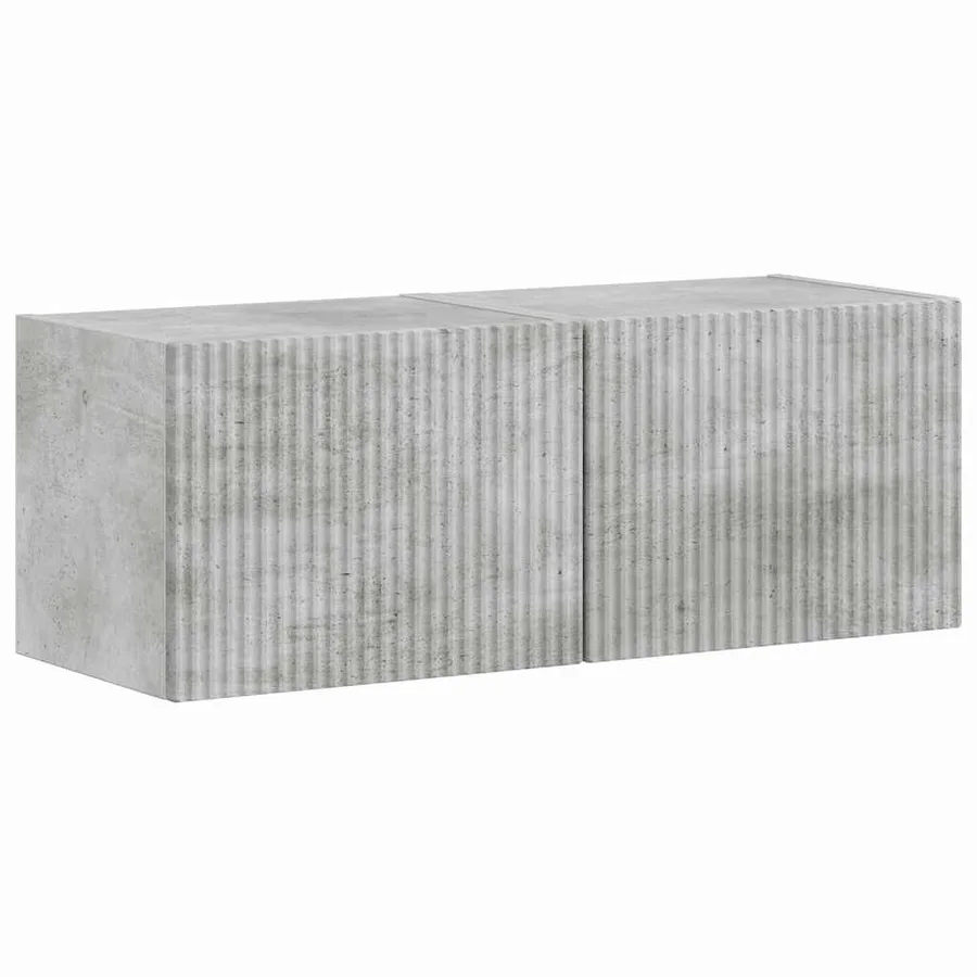 Meuble TV mural 2 pcs Béton 39 x 31 x 29,5 cm Bois d'ingénierie - 2