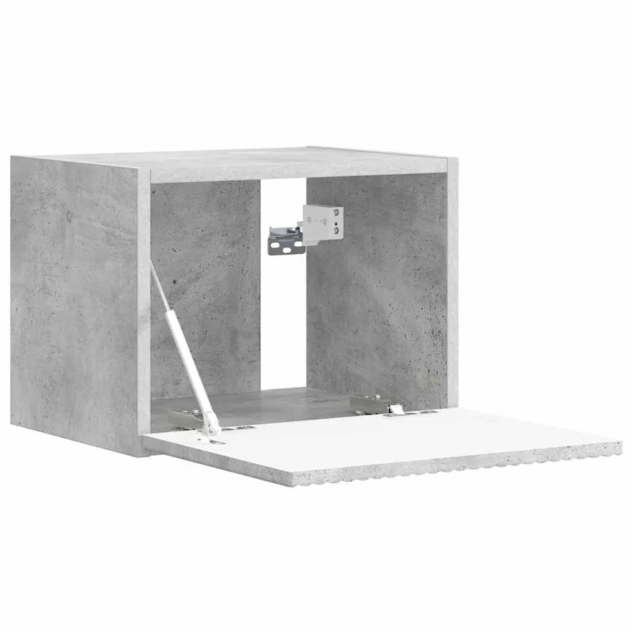 Meuble TV mural 2 pcs Béton 39 x 31 x 29,5 cm Bois d'ingénierie - 5