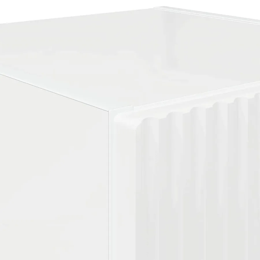 Meuble TV mural 2 pcs Blanc Brillant 30 x 31 x 80 cm - 10