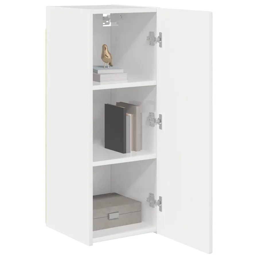 Meuble TV mural 2 pcs Blanc Brillant 30 x 31 x 80 cm - 3