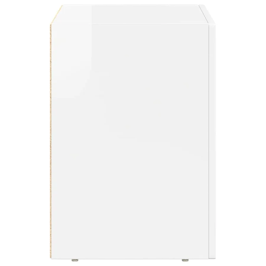 Table de chevet ELST Blanc brillant 40 x 35 x 50 cm - 5