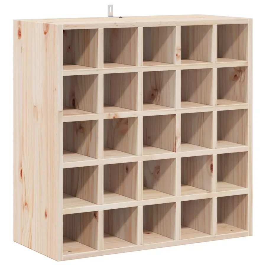 Étagère à vin 2 pcs Naturel 56 x 25 x 56 cm Pin massif - 5