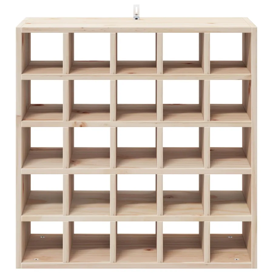 Étagère à vin 2 pcs Naturel 56 x 25 x 56 cm Pin massif - 6