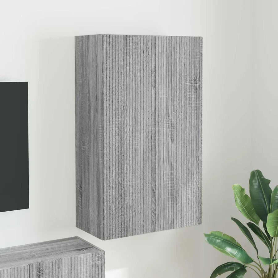 Meuble TV mural Montage mural Gris Sonoma 59,5 x 31 x 100 cm