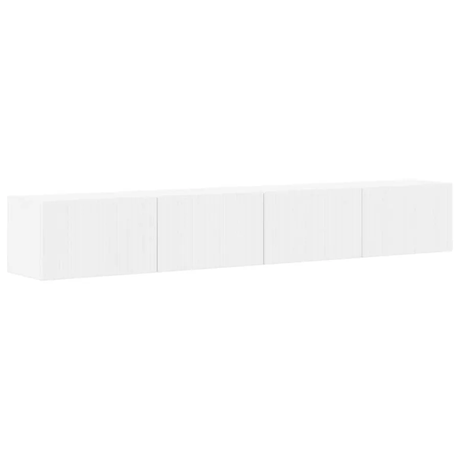 Meuble TV mural 2 pcs Blanc 98 x 31 x 29,5 cm Bois d'ingénierie - 2