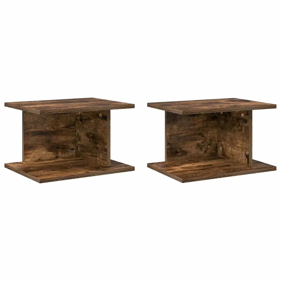 Table de chevet 2 pcs Chêne fumé 40 x 30 x 25 cm - 2