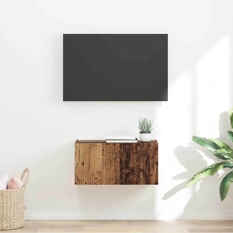 Meuble TV mural Bois Ancien 60 x 31 x 29,5 cm Bois d'ingénierie