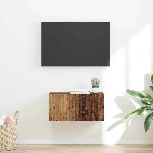 Meuble TV mural Bois Ancien 60 x 31 x 29,5 cm Bois d'ingénierie