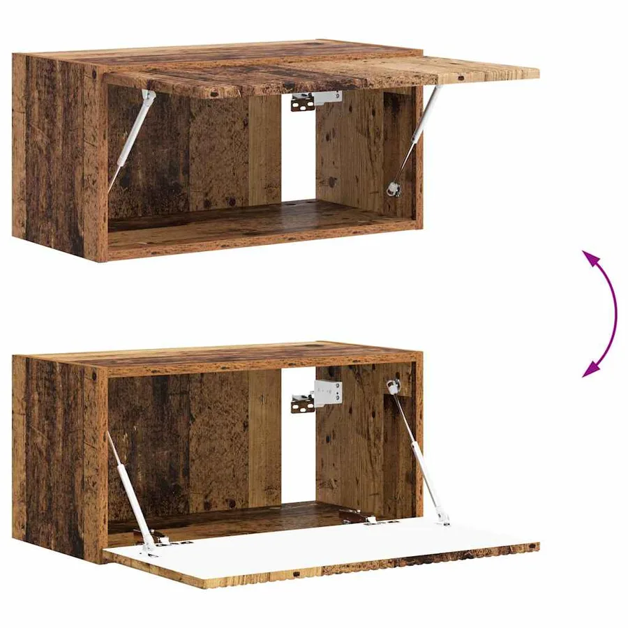 Meuble TV mural Bois Ancien 60 x 31 x 29,5 cm Bois d'ingénierie - 11