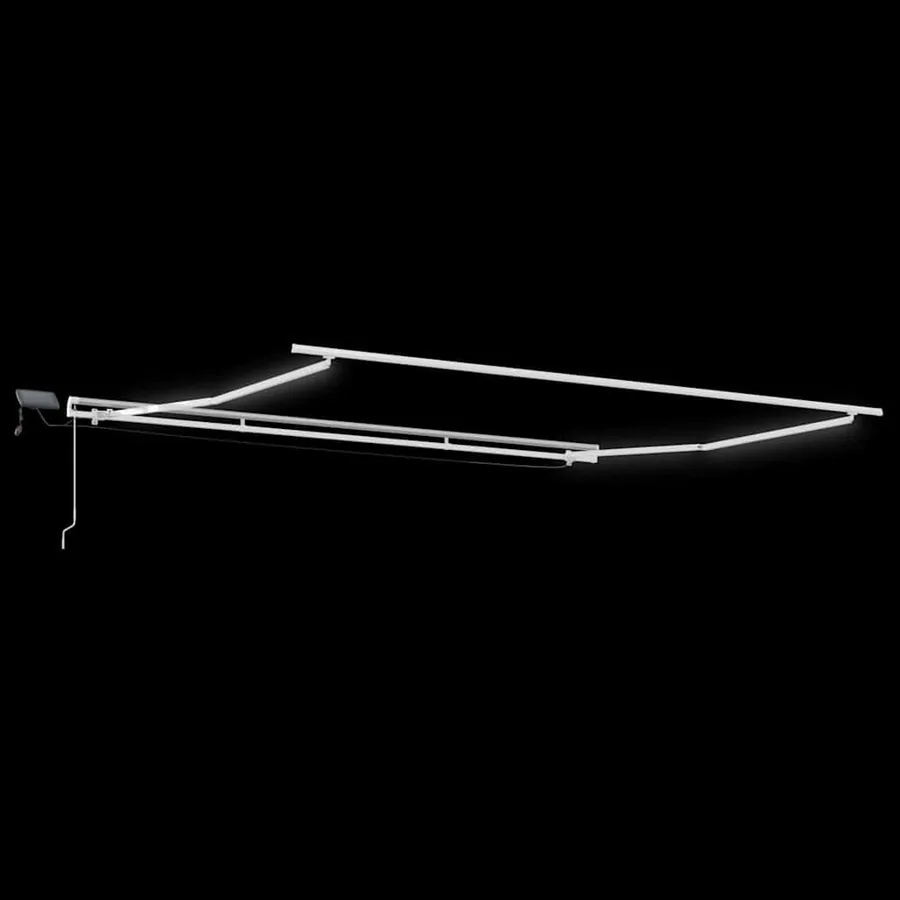 Cadre d'auvent Blanc 450 × 350 cm Aluminium - 5