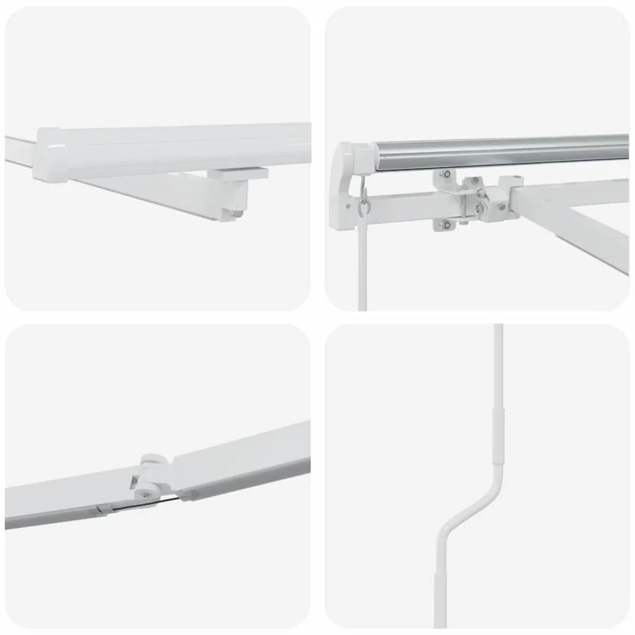 Cadre d'auvent Blanc 450 × 350 cm Aluminium - 9