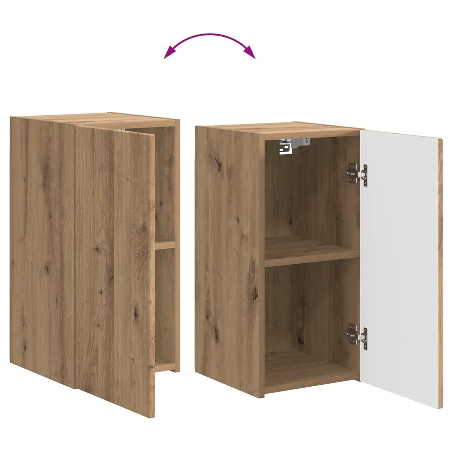 Ensemble meuble TV 5 pcs Chêne artisanal Bois d'ingénierie - 11