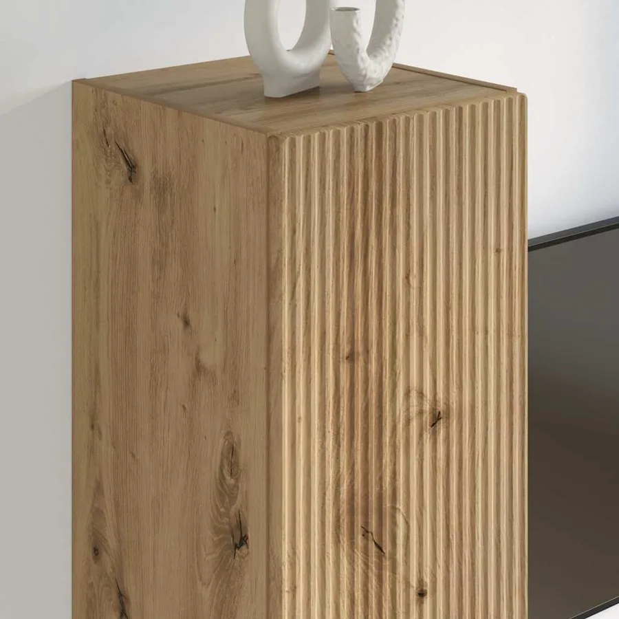 Meuble TV mural 2 pcs Chêne artisan Bois d'ingénierie - 4
