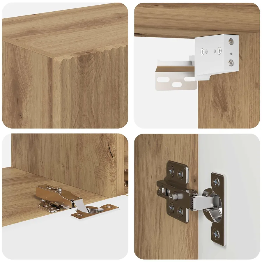 Ensemble meuble TV 4 pcs Chêne artisanal Bois d'ingénierie - 10