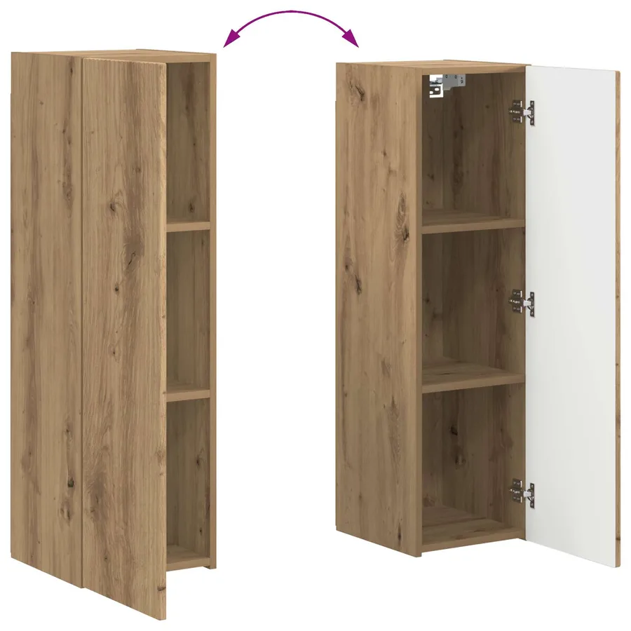 Ensemble meuble TV 4 pcs Chêne artisanal Bois d'ingénierie - 12