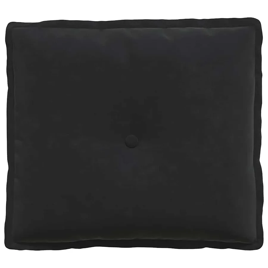 Coussin de Dos Noir 50 x 45 cm Tissu en velours côtelé - 5