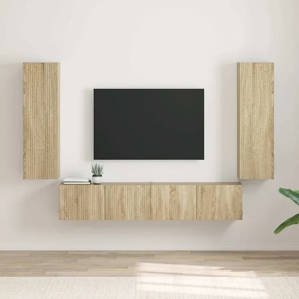 Meuble TV mural 2 pcs Sonoma 30 x 31 x 100 cm Bois d'ingénierie