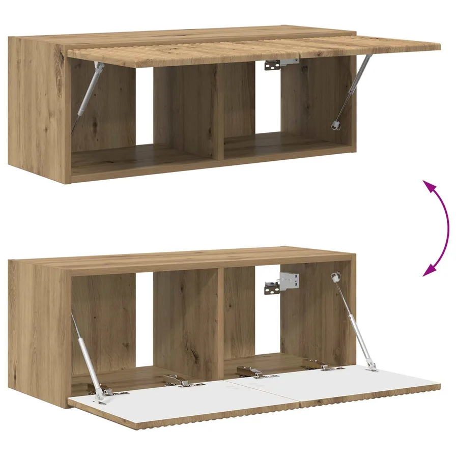 Ensemble meuble TV 2 pcs Chêne artisanal Bois d'ingénierie - 10