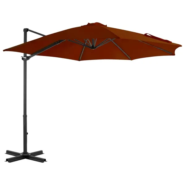 Parasol de jardin en porte-à-faux avec mât en aluminium