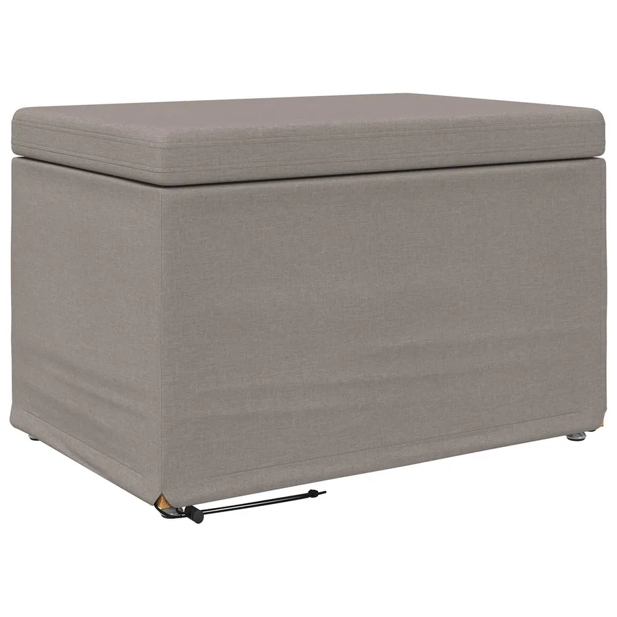 Tabouret Taupe 61 x 41 x 40 cm Tissu et bois stratifié - 2