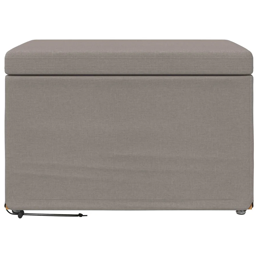 Tabouret Taupe 61 x 41 x 40 cm Tissu et bois stratifié - 4