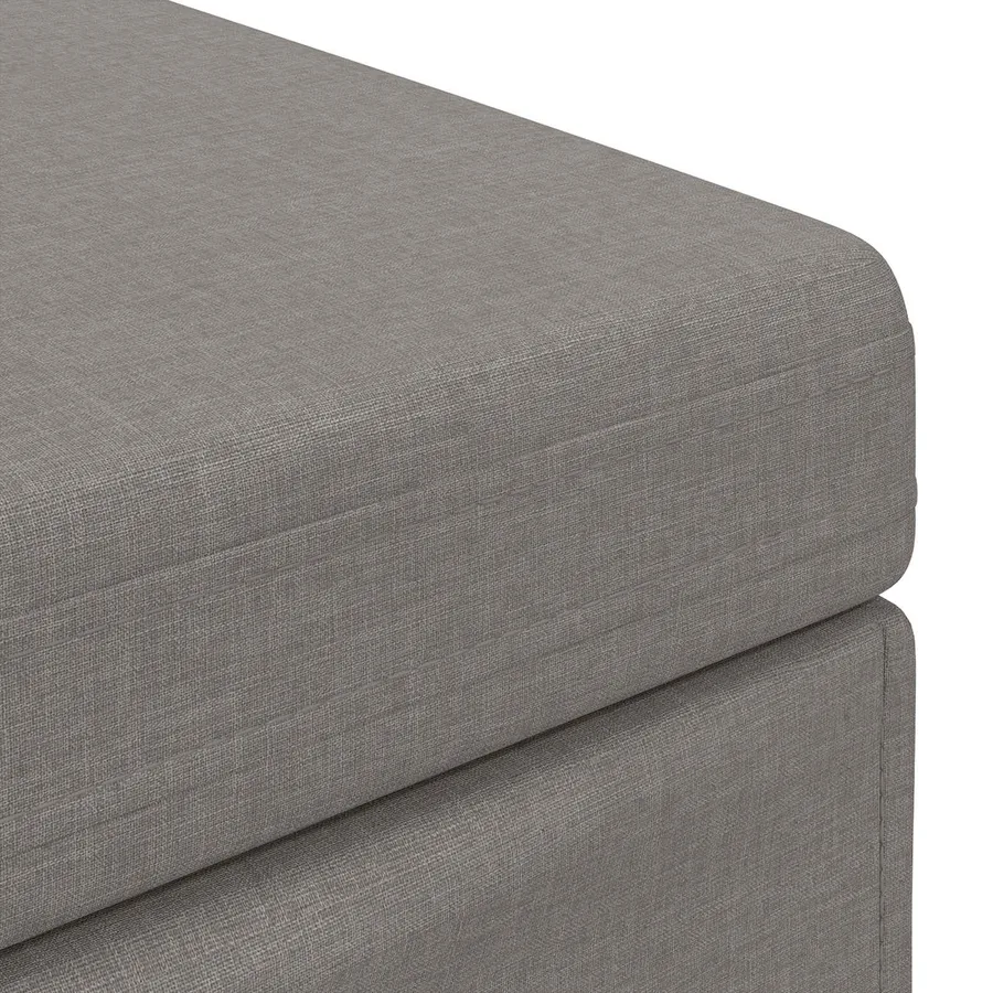 Tabouret Taupe 61 x 41 x 40 cm Tissu et bois stratifié - 6