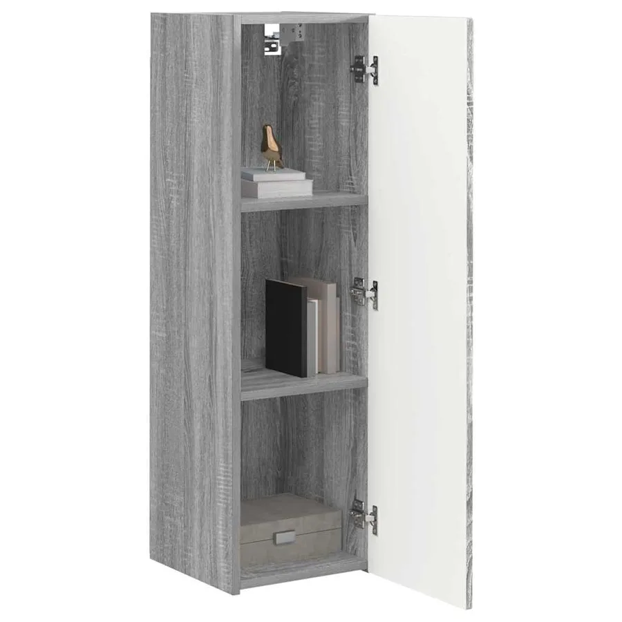 Meuble TV mural Gris Sonoma 30 x 31 x 100 cm Bois d'ingénierie - 3